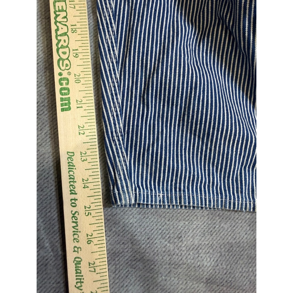 Vintage Key Imperial Hickory Stripe Overalls Mens 48x30 Made in USA stains - Picture 6 of 6
